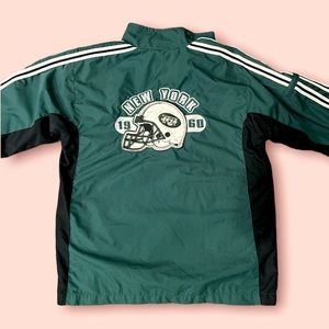 NY jets NFL jacket vintage green and black size S